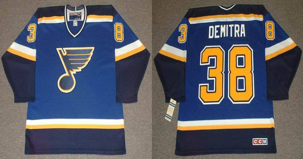 2019 Men St.Louis Blues #38 Demitra blue CCM NHL jerseys->st.louis blues->NHL Jersey